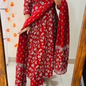 Jaipuri Floral Print Idaho Pattern Suit